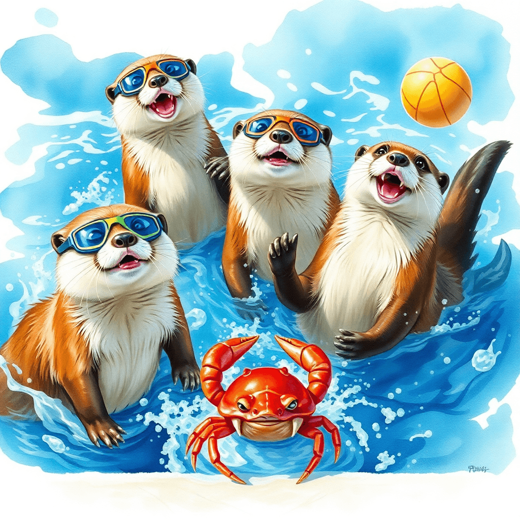 Otter Chaos: Water Polo Pandemonium