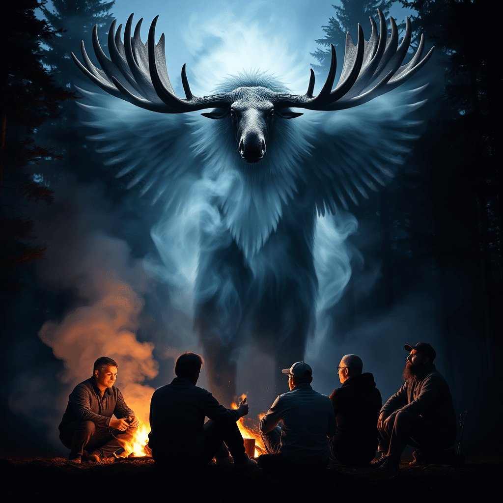 Moose-tic Visions by Campfire