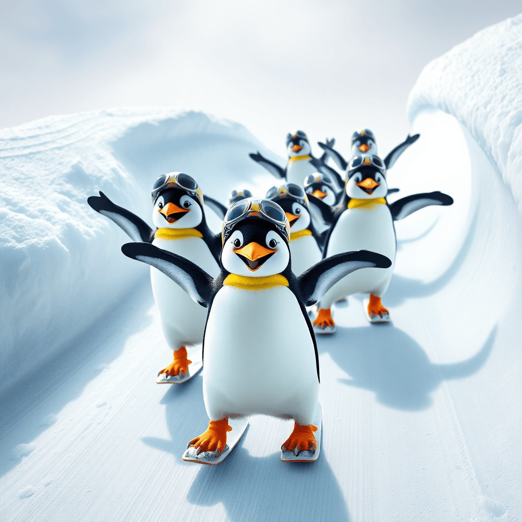 Penguin Half-Pipe Olympics!